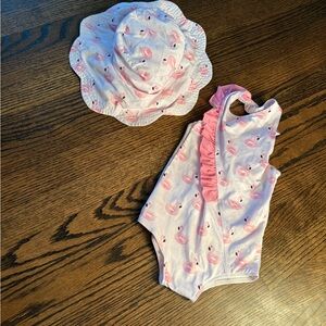 Pink Flamingo Kids Swim Bikini Set